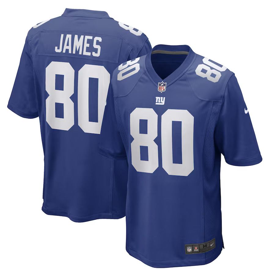 Men New York Giants #80 Richie James Nike Royal Game Player NFL Jersey